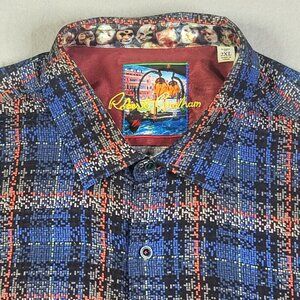 Robert Graham Digital Camo Button Up Men's Shirt 2XL